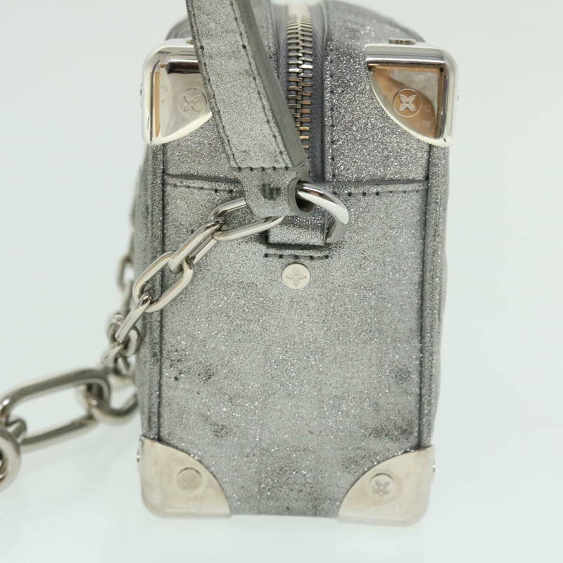 【日本直送】路易威登 Damier Glitter 迷你軟箱包 銀色 M59726 LV 正品 51371V-2