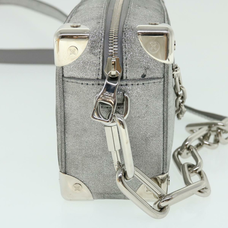 【日本直送】路易威登 Damier Glitter 迷你軟箱包 銀色 M59726 LV 正品 51371V-3