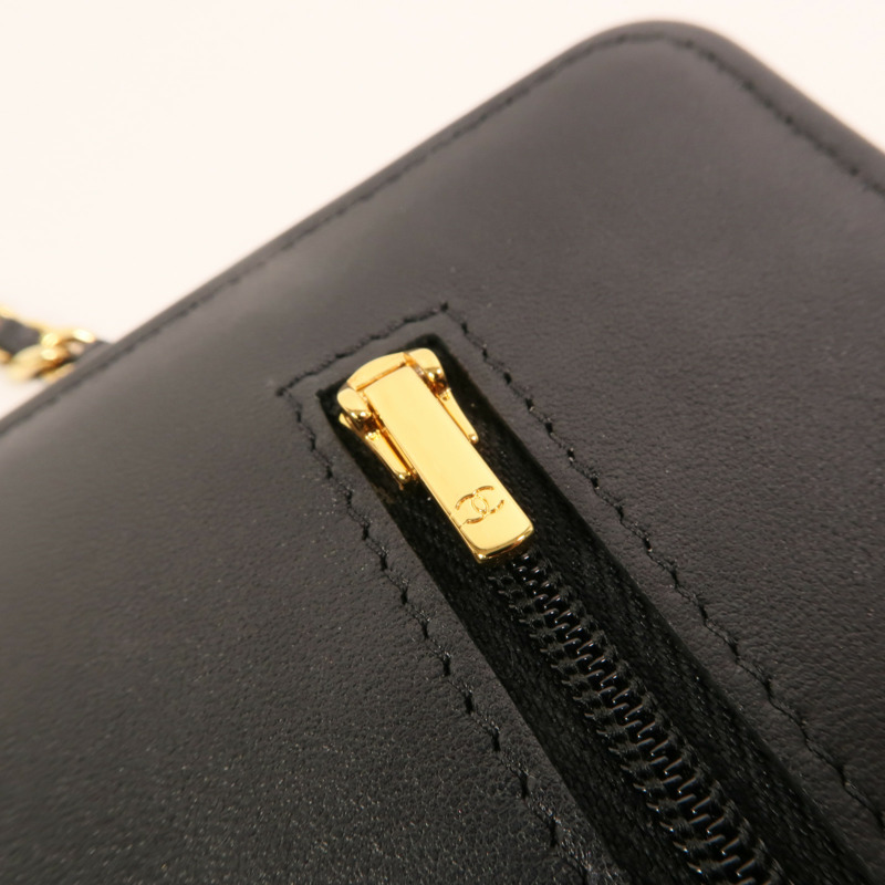 CHANEL 羊皮皮革Wallet On Chain金扣鏈帶肩背袋-14