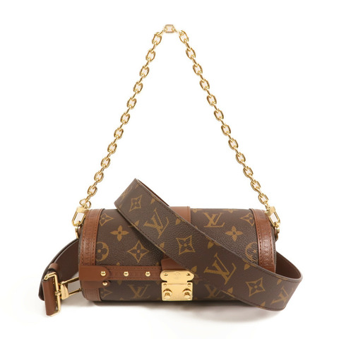 LOUIS VUITTON Monogram Papillon Trunk金扣手挽肩背兩用袋棕色