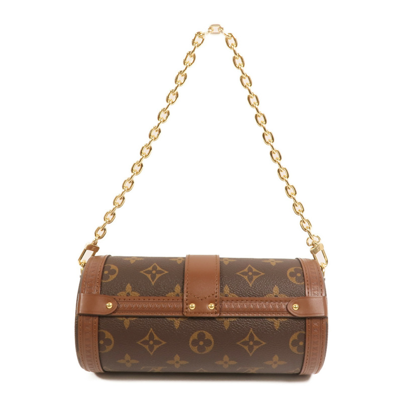 LOUIS VUITTON Monogram Papillon Trunk金扣手挽肩背兩用袋棕色-1