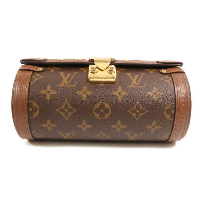 LOUIS VUITTON Monogram Papillon Trunk金扣手挽肩背兩用袋棕色-3