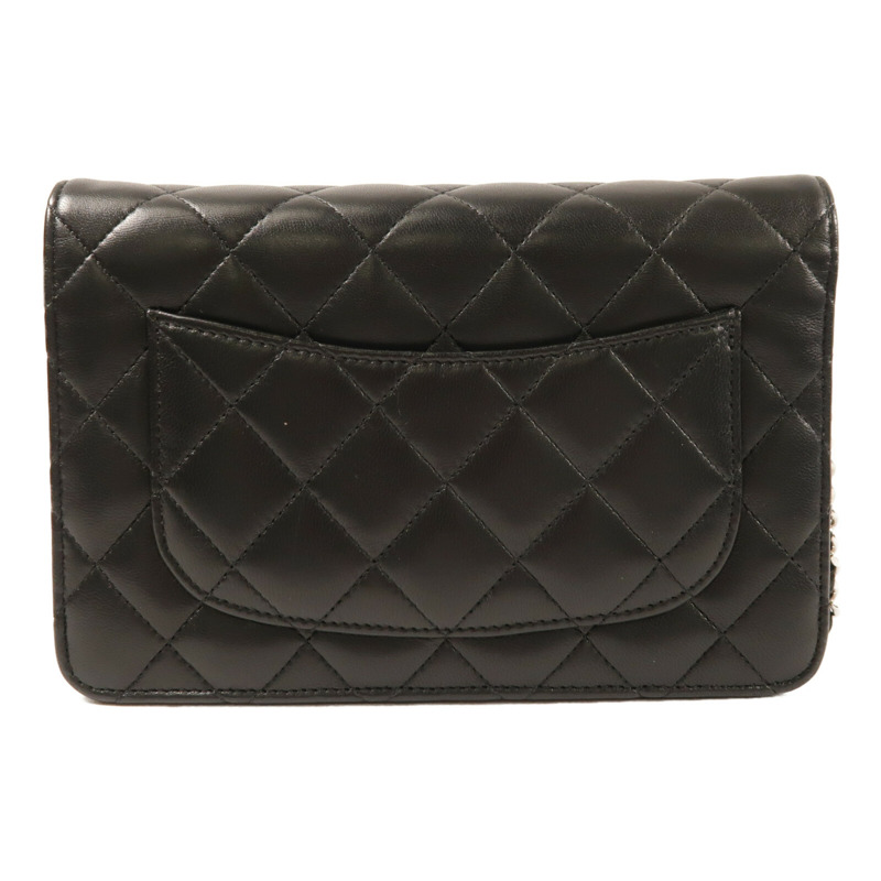 CHANEL 羊皮皮革WOC Wallet On Chain銀扣鏈帶肩背袋-1