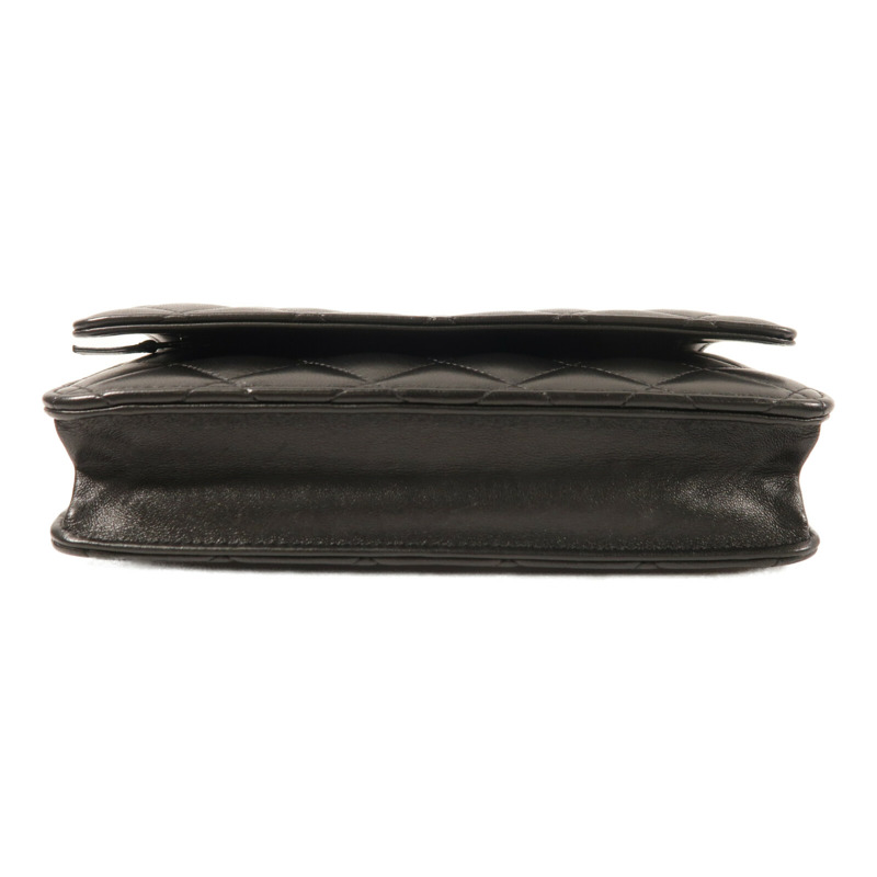 CHANEL 羊皮皮革WOC Wallet On Chain銀扣鏈帶肩背袋-3