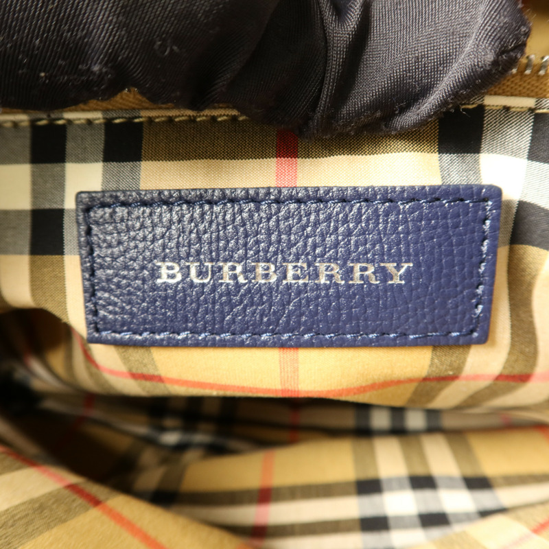 BURBERRY 牛皮皮革Banner Bag銀扣手挽肩背兩用袋-5