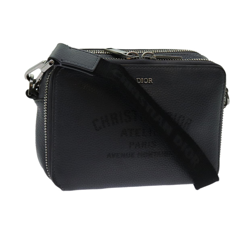 【日本直送】Christian Dior 灰色皮革肩背包，正品 70772M-0