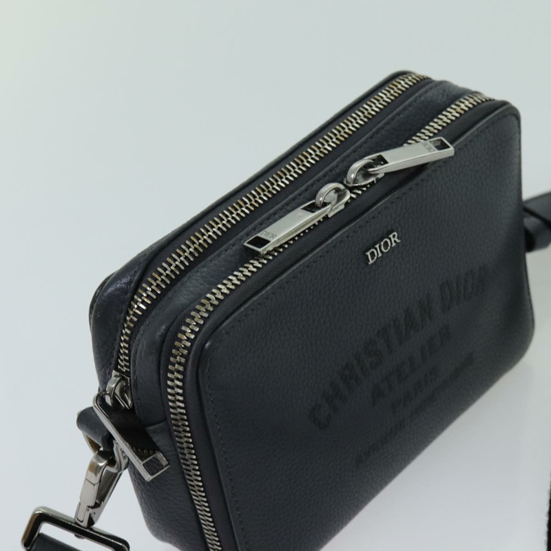 【日本直送】Christian Dior 灰色皮革肩背包，正品 70772M-5
