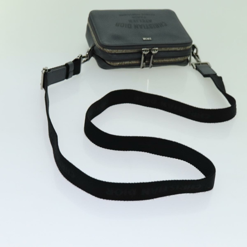 【日本直送】Christian Dior 灰色皮革肩背包，正品 70772M-6