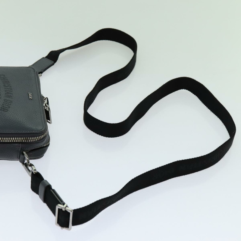 【日本直送】Christian Dior 灰色皮革肩背包，正品 70772M-7