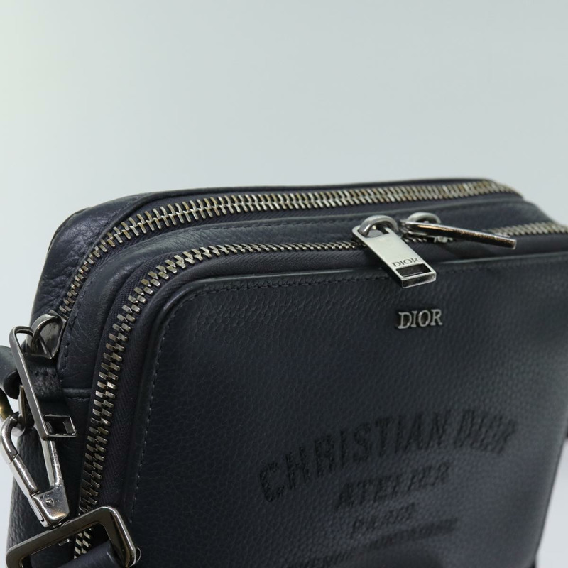 【日本直送】Christian Dior 灰色皮革肩背包，正品 70772M-9