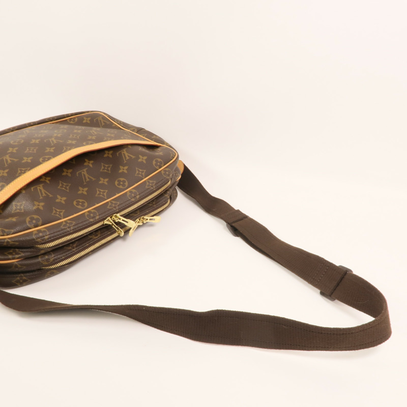 LOUIS VUITTON Monogram Reporter GM金扣肩背袋-8