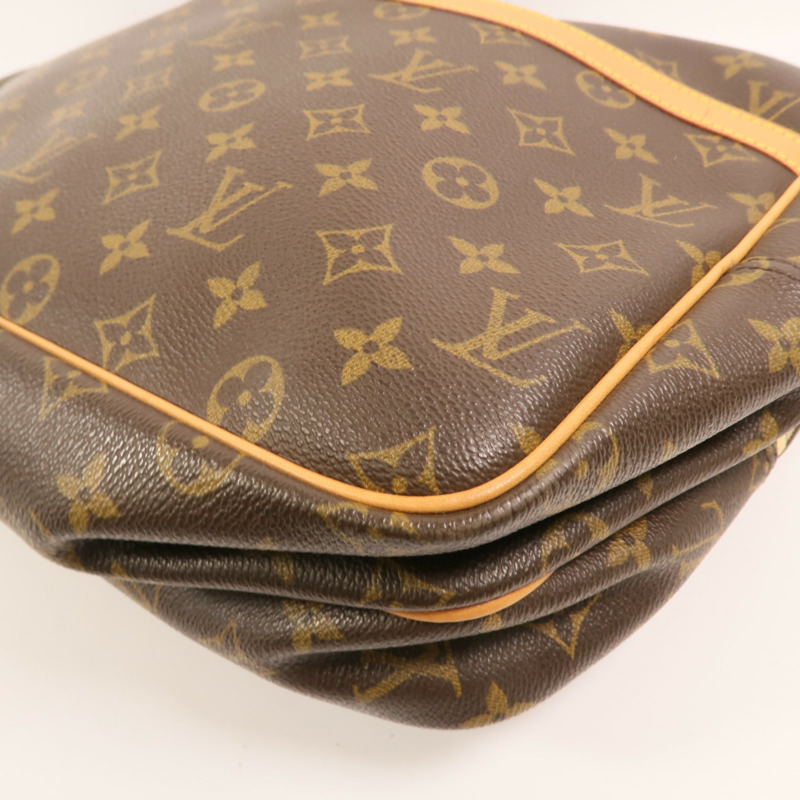 LOUIS VUITTON Monogram Reporter GM金扣肩背袋-9