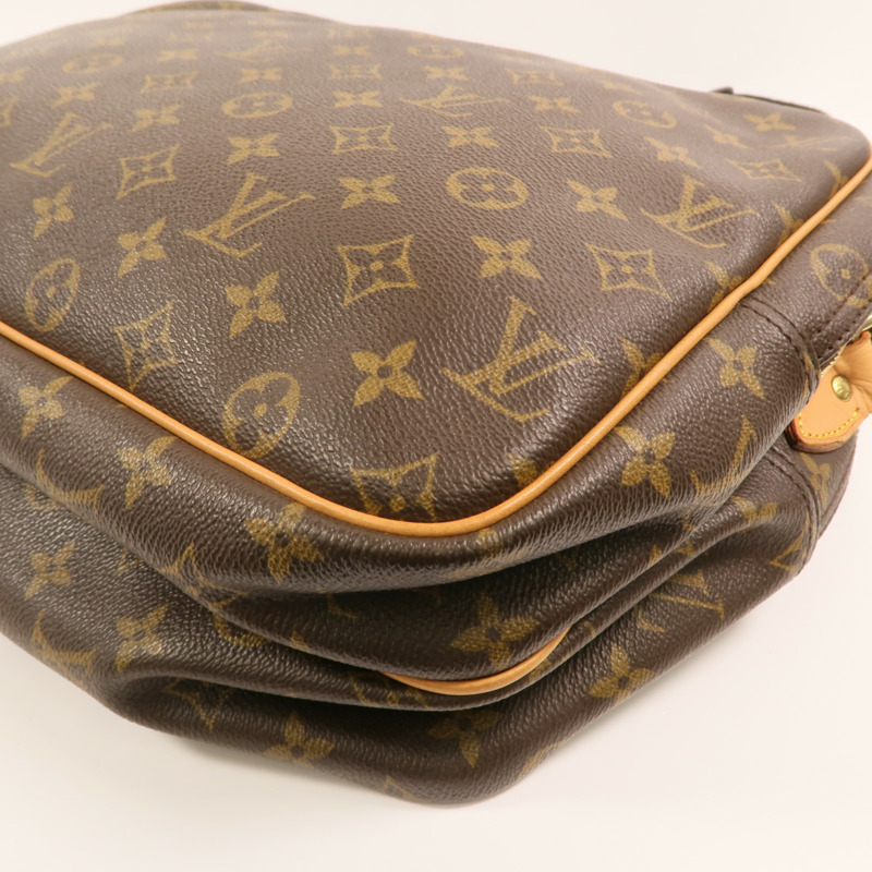 LOUIS VUITTON Monogram Reporter GM金扣肩背袋-11