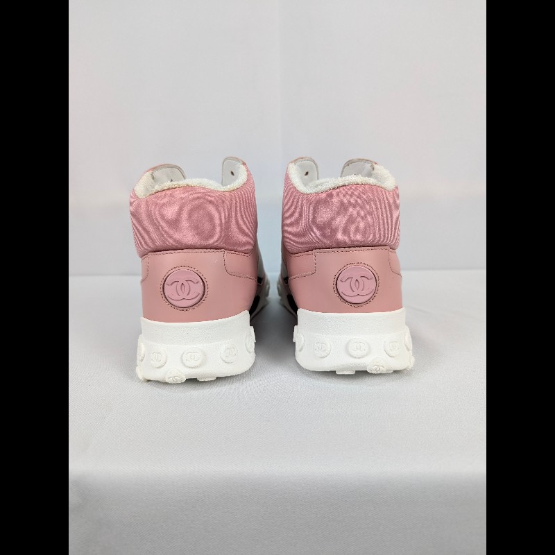 莉亞精品♡Chanel 網面高筒運動鞋 尺碼37 近新閒置-3