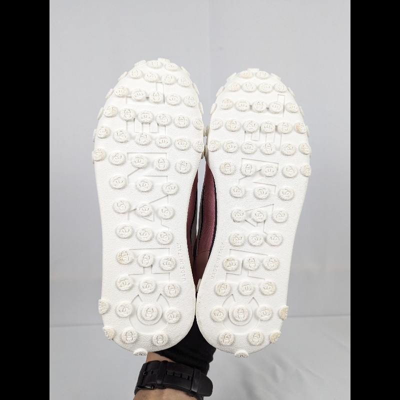 莉亞精品♡Chanel 網面高筒運動鞋 尺碼37 近新閒置-5