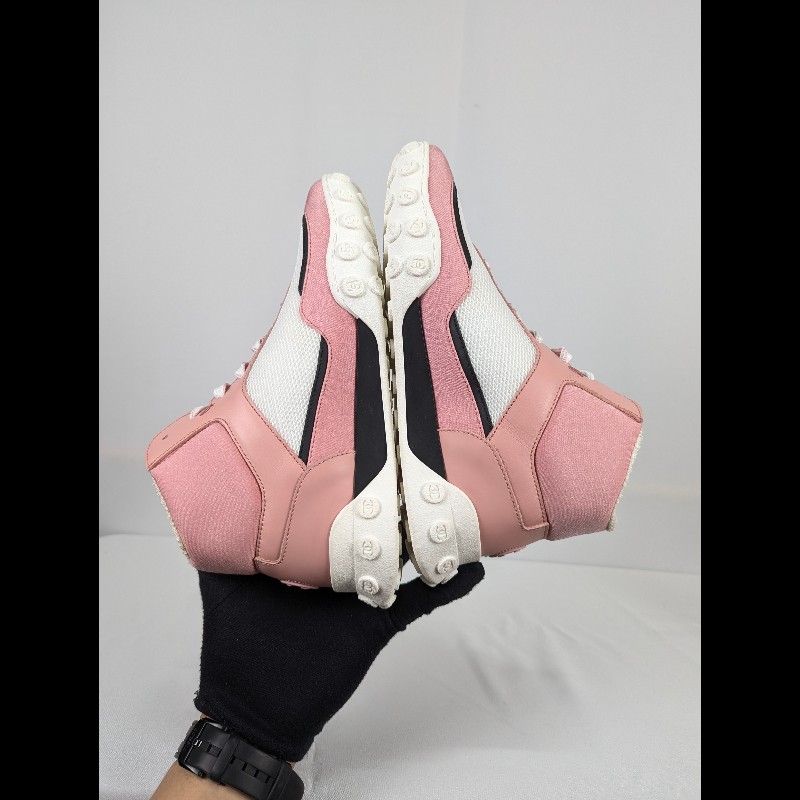 莉亞精品♡Chanel 網面高筒運動鞋 尺碼37 近新閒置-6