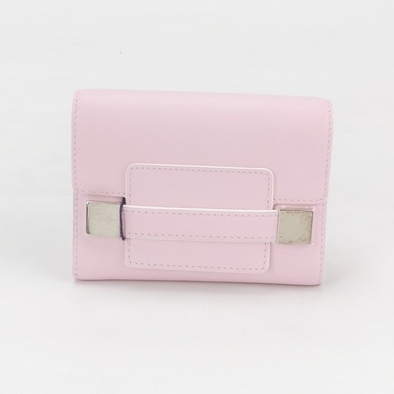 Delvaux牛皮純色子母包錢包-1