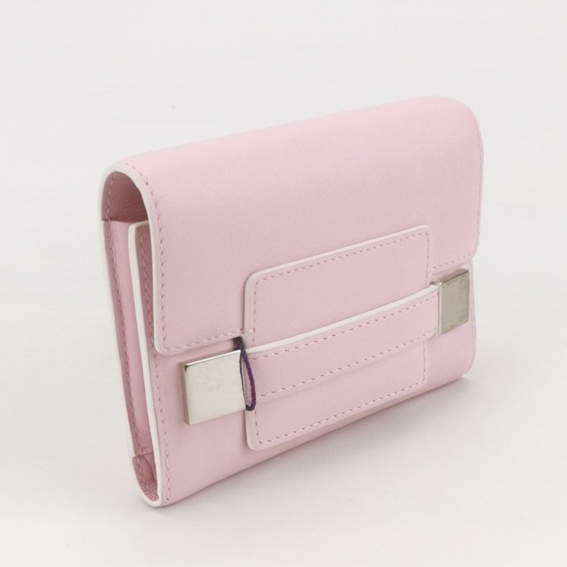 Delvaux牛皮純色子母包錢包-3