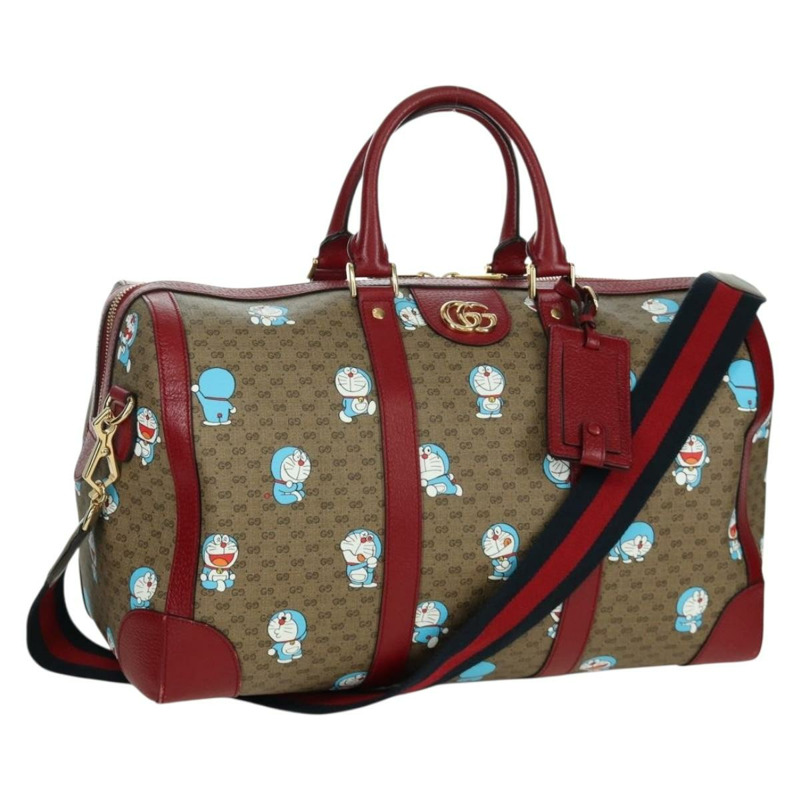 【日本直送】GUCCI Micro GG Supreme GUCCI × Doraemon 手提包 PVC 兩用 米色 647815 正品 167007SAM-0