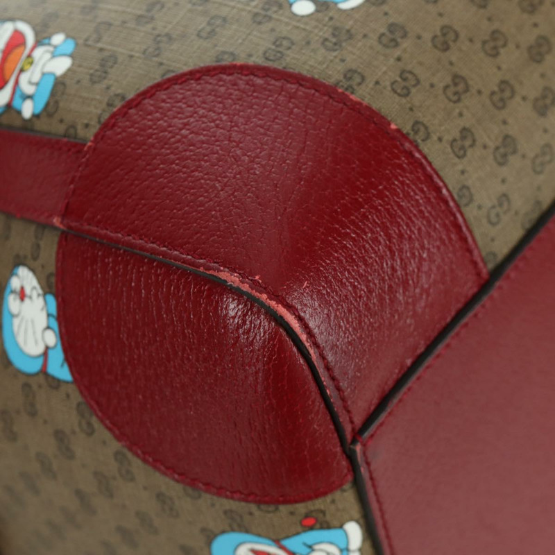 【日本直送】GUCCI Micro GG Supreme GUCCI × Doraemon 手提包 PVC 兩用 米色 647815 正品 167007SAM-9