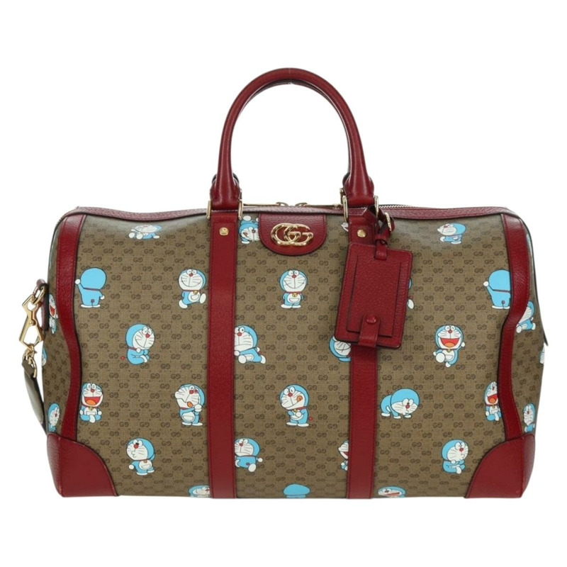 【日本直送】GUCCI Micro GG Supreme GUCCI × Doraemon 手提包 PVC 兩用 米色 647815 正品 167007SAM-12