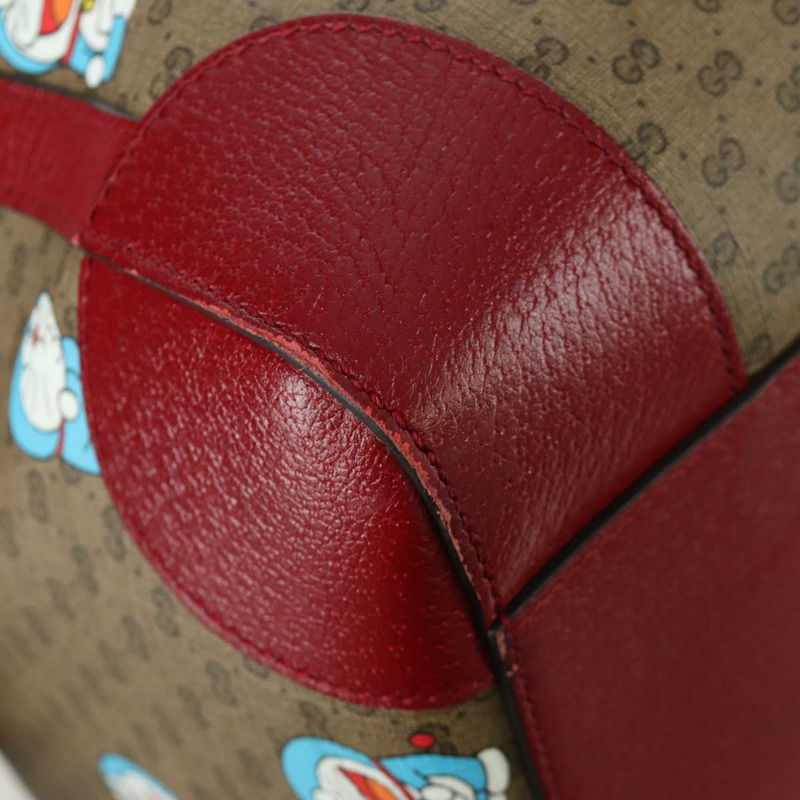 【日本直送】GUCCI Micro GG Supreme GUCCI × Doraemon 手提包 PVC 兩用 米色 647815 正品 167007SAM-16