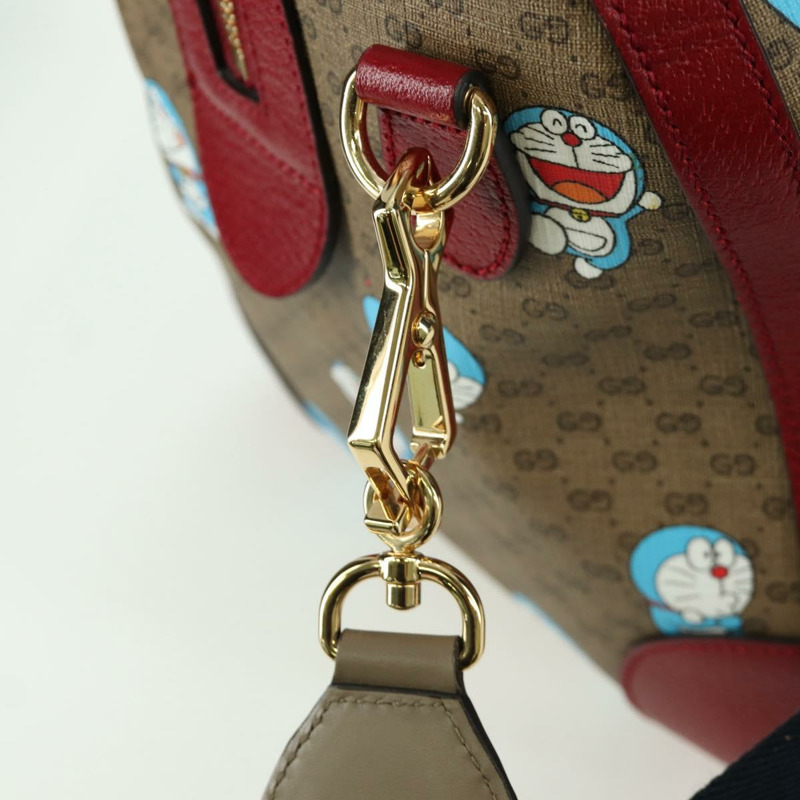 【日本直送】GUCCI Micro GG Supreme GUCCI × Doraemon 手提包 PVC 兩用 米色 647815 正品 167007SAM-20