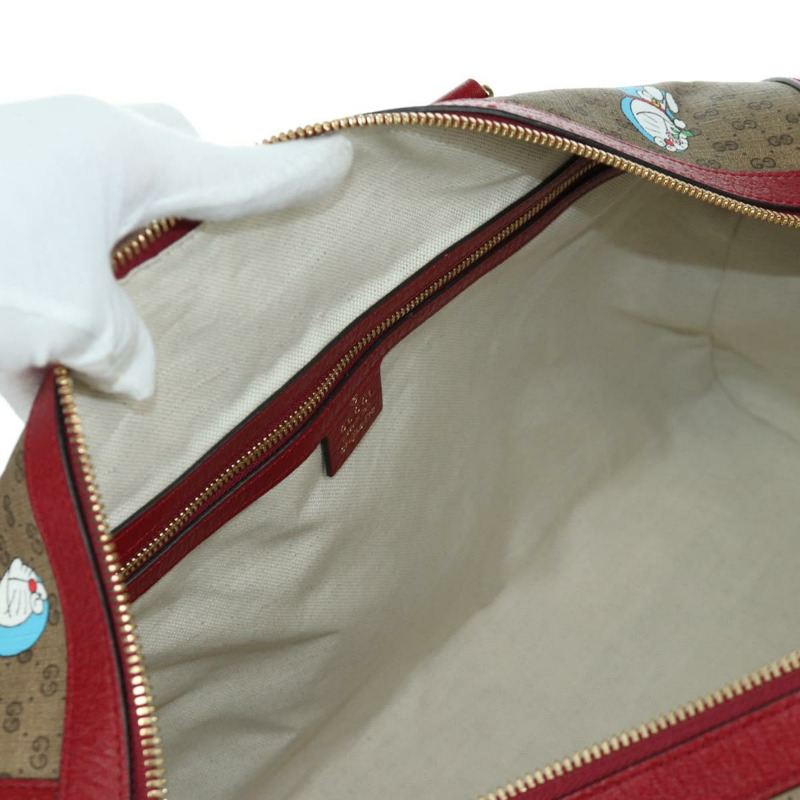 【日本直送】GUCCI Micro GG Supreme GUCCI × Doraemon 手提包 PVC 兩用 米色 647815 正品 167007SAM-26
