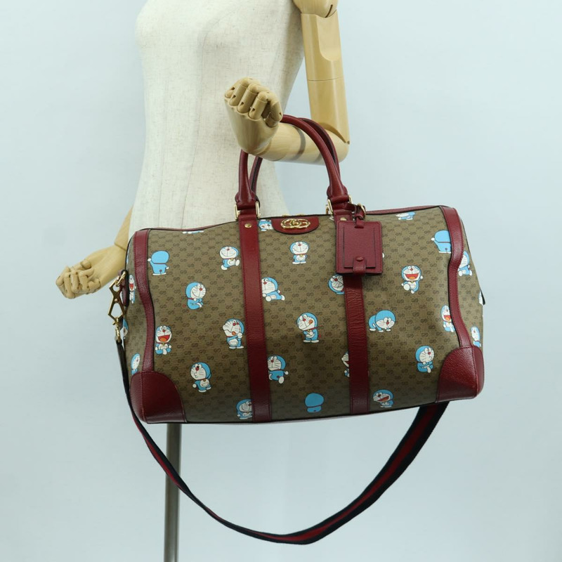 【日本直送】GUCCI Micro GG Supreme GUCCI × Doraemon 手提包 PVC 兩用 米色 647815 正品 167007SAM-29