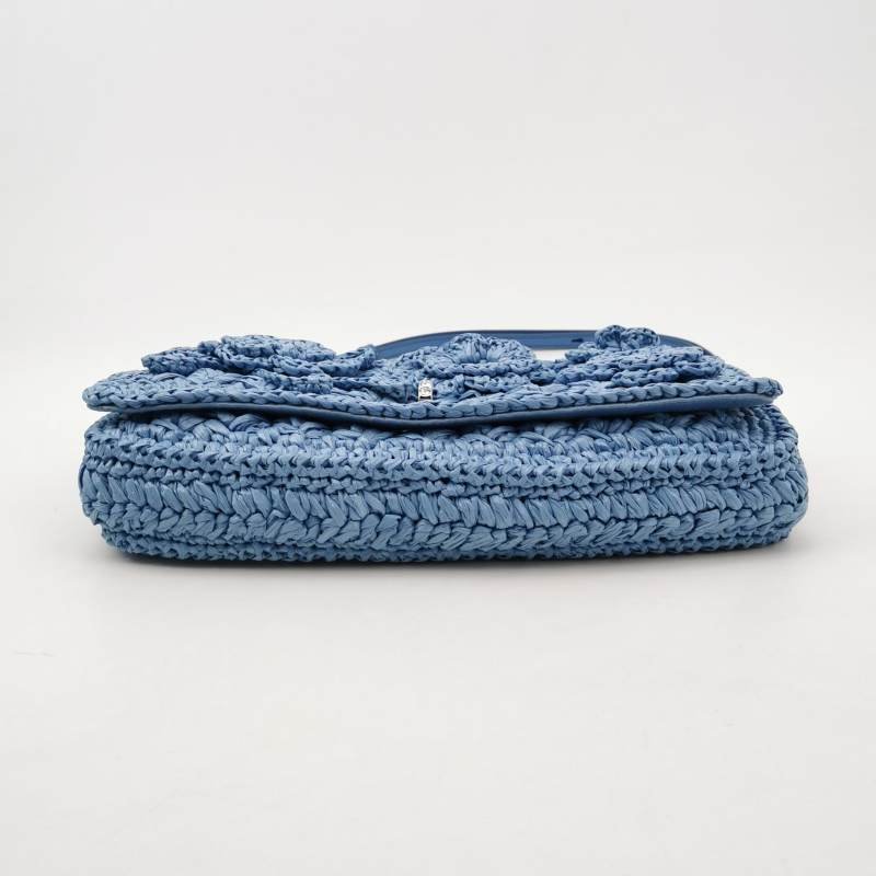 Miu Miu Miu Crystal 系列純色金屬扣珩縫鑽飾單肩包-5