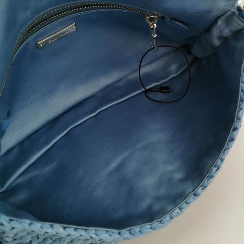 Miu Miu Miu Crystal 系列純色金屬扣珩縫鑽飾單肩包-6