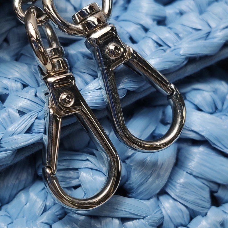 Miu Miu Miu Crystal 系列純色金屬扣珩縫鑽飾單肩包-12