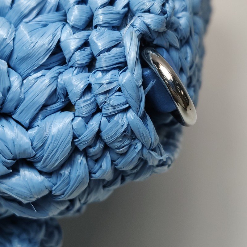 Miu Miu Miu Crystal 系列純色金屬扣珩縫鑽飾單肩包-15