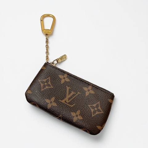 莉亞精品♡ LV M62650 鑰匙拉鍊零錢包 老花 二手