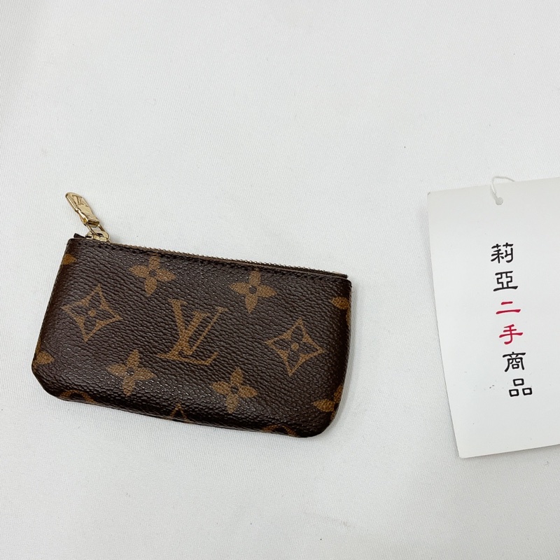 莉亞精品♡ LV M62650 鑰匙拉鍊零錢包 老花 二手-2