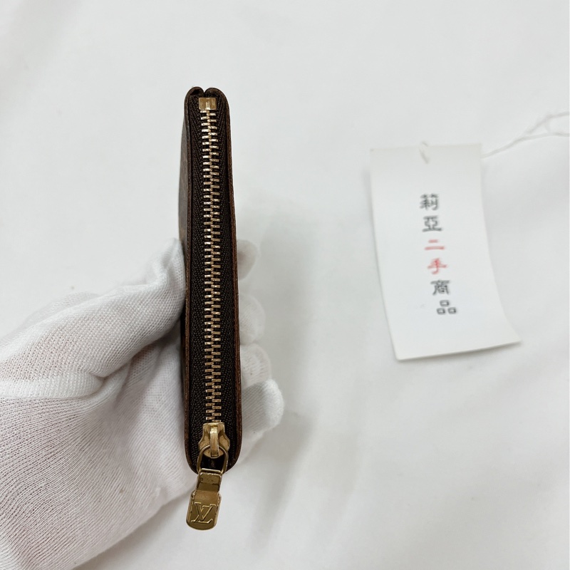 莉亞精品♡ LV M62650 鑰匙拉鍊零錢包 老花 二手-3