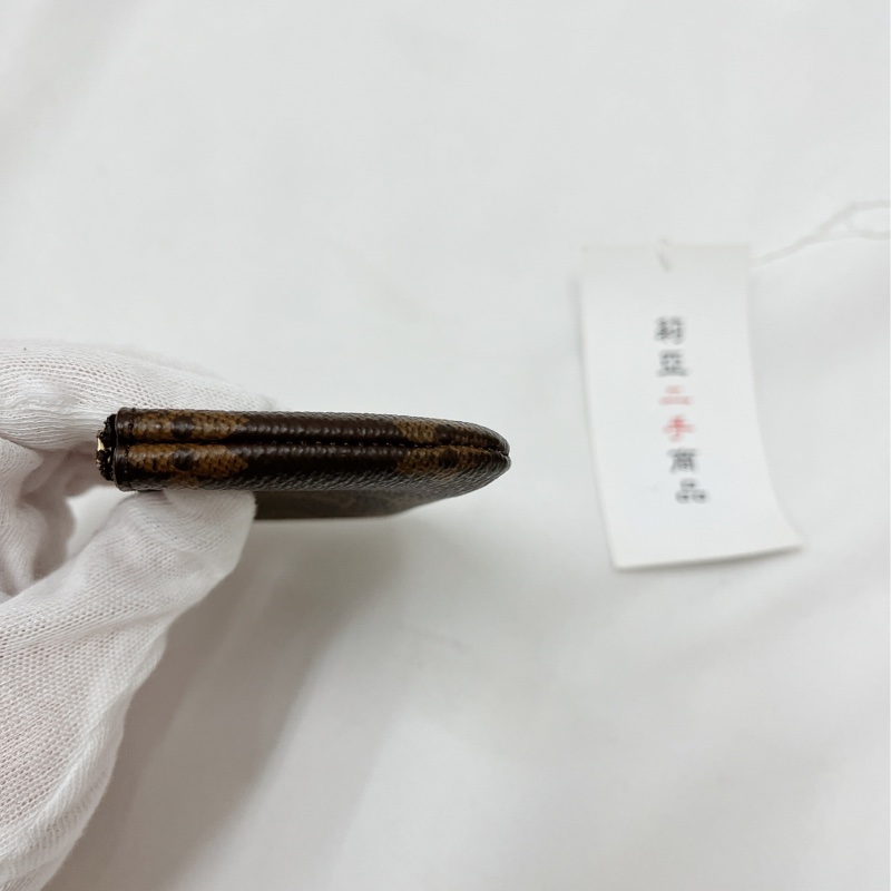 莉亞精品♡ LV M62650 鑰匙拉鍊零錢包 老花 二手-5