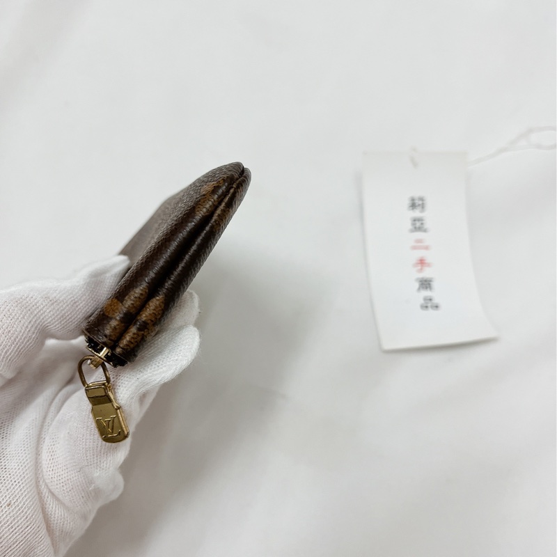 莉亞精品♡ LV M62650 鑰匙拉鍊零錢包 老花 二手-6