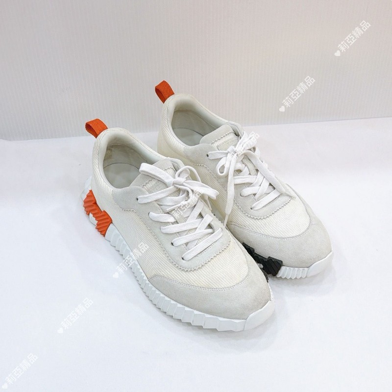 莉亞精品♡Hermes Bouncing橘黑運動鞋 尺碼41.5 二手美品-0