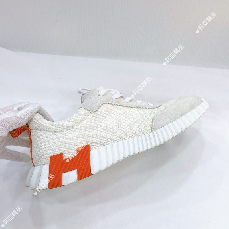 莉亞精品♡Hermes Bouncing橘黑運動鞋 尺碼41.5 二手美品-2