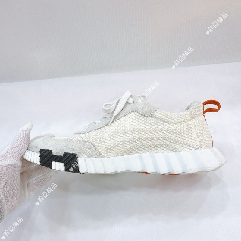 莉亞精品♡Hermes Bouncing橘黑運動鞋 尺碼41.5 二手美品-3