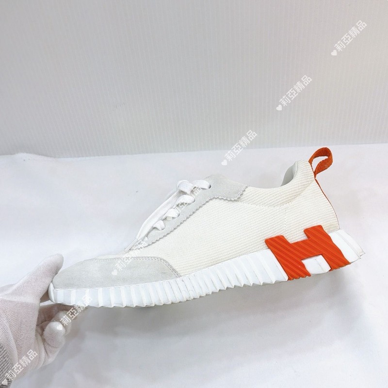 莉亞精品♡Hermes Bouncing橘黑運動鞋 尺碼41.5 二手美品-4