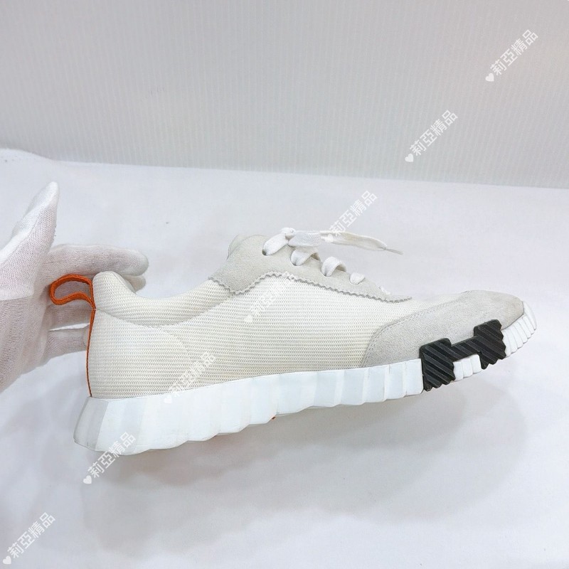 莉亞精品♡Hermes Bouncing橘黑運動鞋 尺碼41.5 二手美品-5