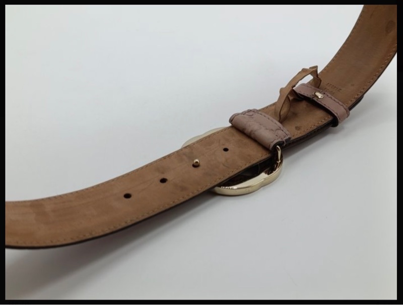 GUCCI玫瑰粉色腰帶 皮帶-17