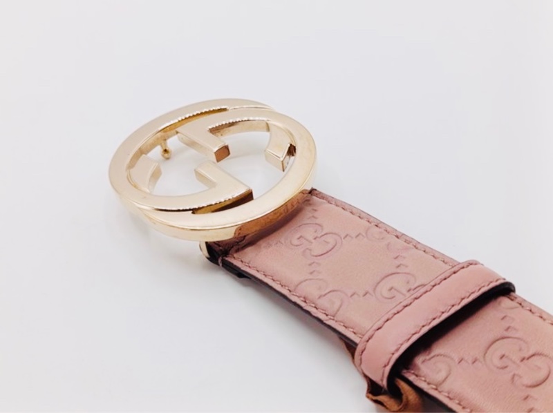 GUCCI玫瑰粉色腰帶 皮帶-20