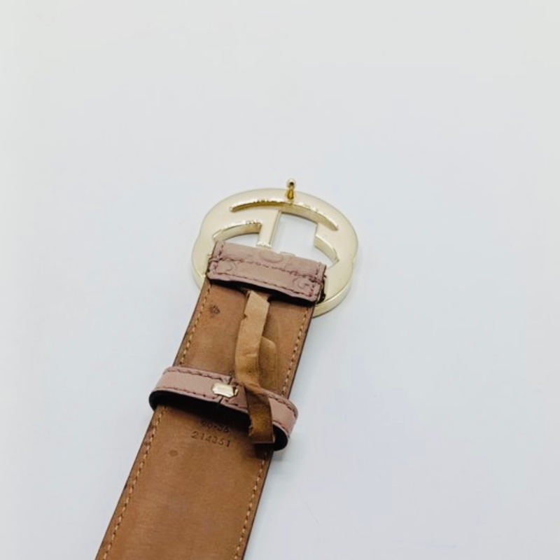 GUCCI玫瑰粉色腰帶 皮帶-26