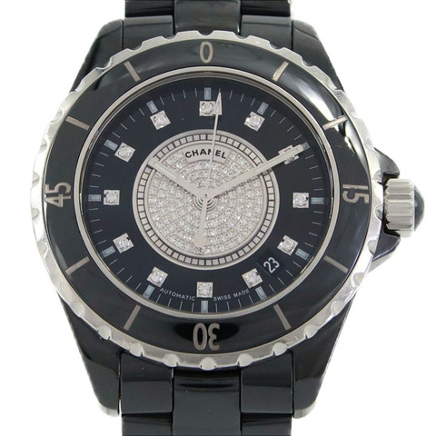 香奈兒 J12 38毫米陶瓷12鑽中央鑲鑽H1757自動腕錶