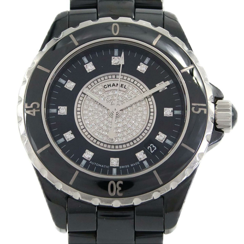 香奈兒 J12 38毫米陶瓷12鑽中央鑲鑽H1757自動腕錶-0