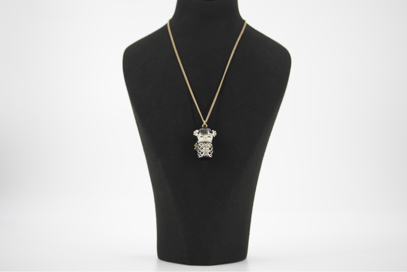 Chanel Vintage 10A 樹脂Paris-Shanghai系列山茶花俄羅斯娃娃吊墜項鏈-2