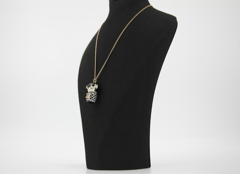 Chanel Vintage 10A 樹脂Paris-Shanghai系列山茶花俄羅斯娃娃吊墜項鏈-4